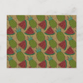 果実の継ぎ目のないパターン |果実表面パターン17 ポストカード (正面)