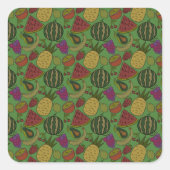 果実の継ぎ目のないパターン |果実表面パターン19 スクエアシール (正面)