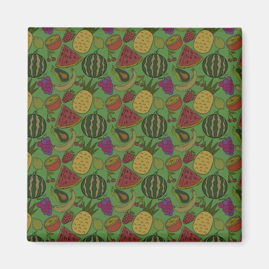 果実の継ぎ目のないパターン |果実表面パターン19 マグネット (正面)