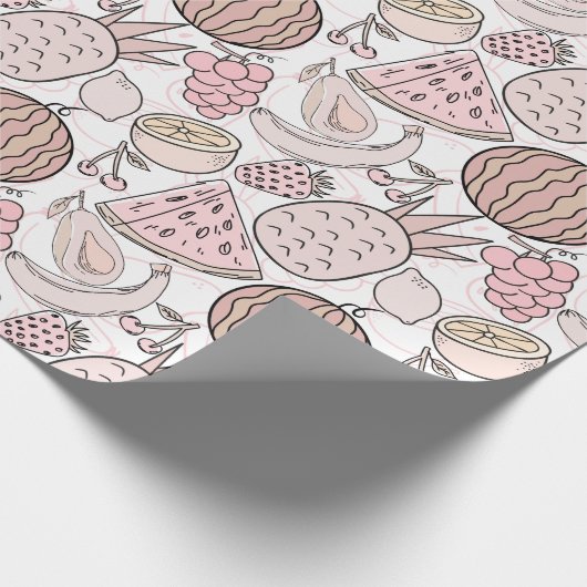 果実の継ぎ目のないパターン |果実表面パターン1 ラッピングペーパー (角)