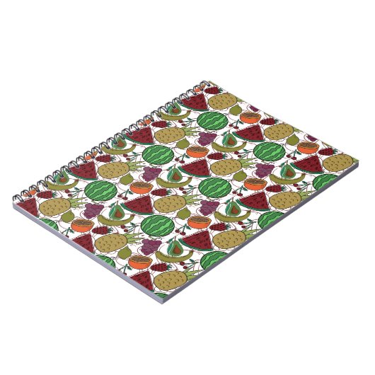 果実の継ぎ目のないパターン |果実表面パターン25 ノートブック (左側)