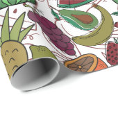 果実の継ぎ目のないパターン |果実表面パターン25 ラッピングペーパー (ロールコーナー)