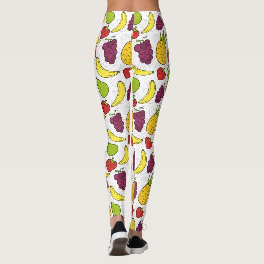 果実の継ぎ目のないパターン |果実表面パターン27 レギンス (裏面)