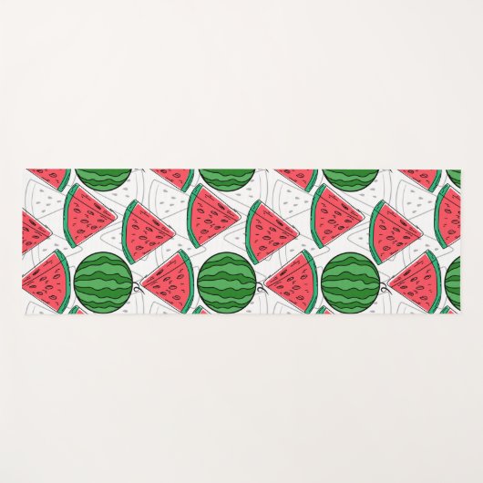 果実の継ぎ目のないパターン |果実表面パターン38 ヨガマット (正面(横))