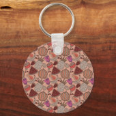 果実の継ぎ目のないパターン |果実表面パターン45 キーホルダー (正面)