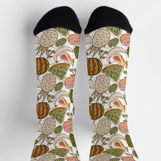 果実の継ぎ目のないパターン |果実表面パターン54 ソックス (上部)