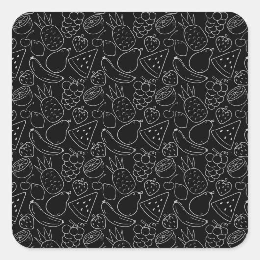 果実の継ぎ目のないパターン |果実表面パターン55 スクエアシール (正面)