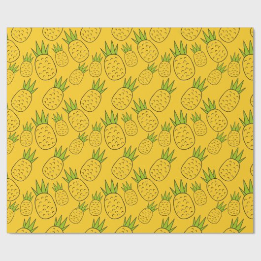 果実の継ぎ目のないパターン |果実表面パターン56 ラッピングペーパー (フラット)