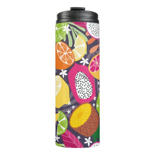 果実の継ぎ目のない模様、エキゾチックなトロピのコレクション タンブラー (正面)