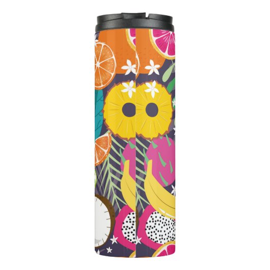 果実の継ぎ目のない模様、エキゾチックなトロピのコレクション タンブラー (裏面)