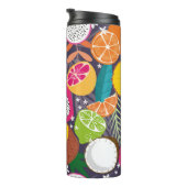 果実の継ぎ目のない模様、エキゾチックなトロピのコレクション タンブラー (回転右)