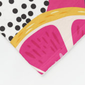 果実の継ぎ目のない模様、エキゾチックなトロピのコレクション フリースブランケット (角)