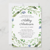 果実の緑の草木のブライダルシャワーの招待状 招待状 (正面)