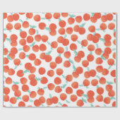 果実の背景にシームレスな桃の柄。合計 ラッピングペーパー (フラット)