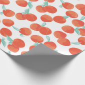 果実の背景にシームレスな桃の柄。合計 ラッピングペーパー (角)