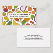 果実の背景 | 栄養 名刺 (正面/裏面)