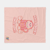 果実の菓子日を過して下さい フリースブランケット (正面(横))