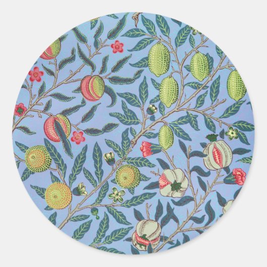 果実またはザクロヴィンテージウィリアム・モリス ラウンドシール (正面)