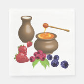 果実を使ったミルクとハチミ素朴ツ スタンダードランチョンナプキン (正面)