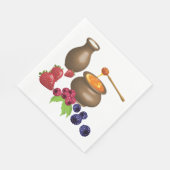 果実を使ったミルクとハチミ素朴ツ スタンダードランチョンナプキン (角)