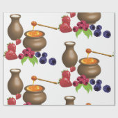 果実を使ったミルクとハチミ素朴ツ ラッピングペーパー (フラット)