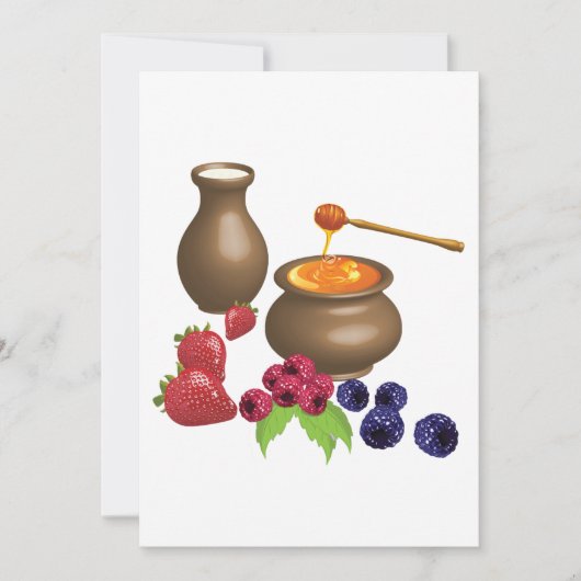果実を使ったミルクとハチミ素朴ツ 招待状 (正面)