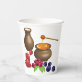 果実を使ったミルクとハチミ素朴ツ 紙コップ (正面)