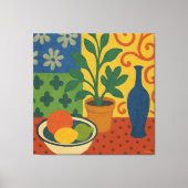 果実を持つモダニズムの絵を描静物 キャンバスプリント (正面)