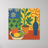 果実を持つモダニズムの絵を描静物 キャンバスプリント (正面)