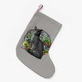 果実を持つロシアのな青猫 スモールクリスマスストッキング (正面 (吊り時))