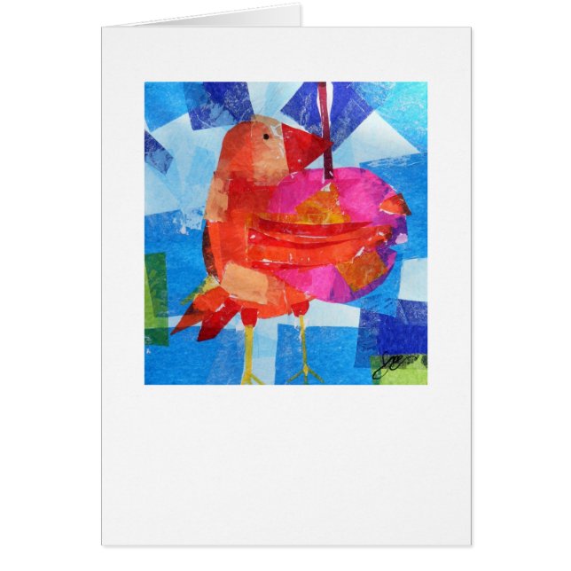 果実を握っている鳥 (正面)