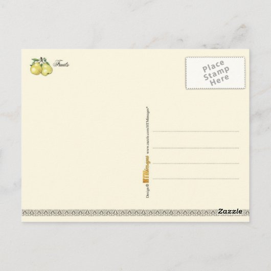 果実イラストレーション ポストカード (裏面)
