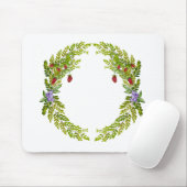 果実カラフルの水色パターン マウスパッド (マウス)