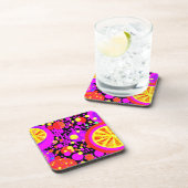 果実カラフル模様 コースター (右側)