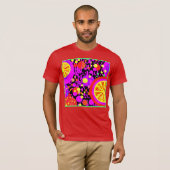 果実カラフル模様 Tシャツ (正面フル)