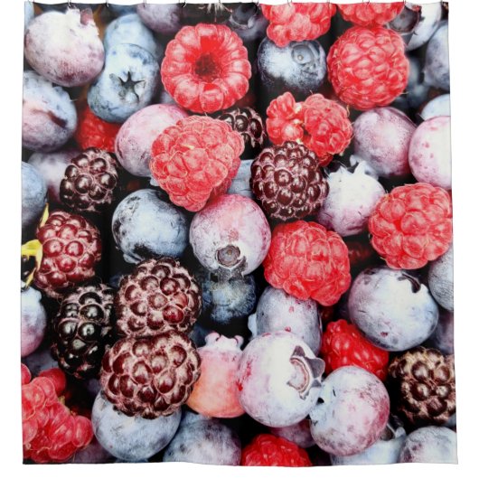 果実カラフル シャワーカーテン (正面)