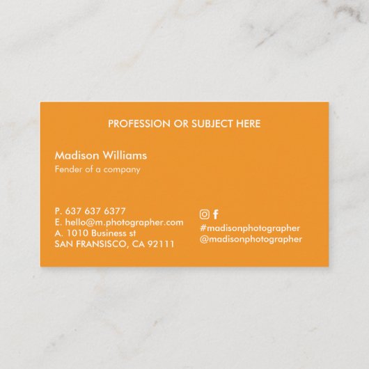 果実スタイリッシュトレンディーモダン名刺 名刺 (裏面)