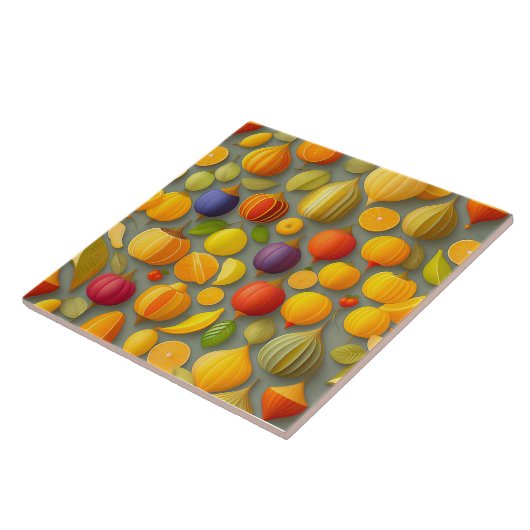 果実デザインセラミックタイル タイル (側面)