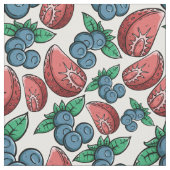 果実パターン生地 ファブリック (クローズアップ)