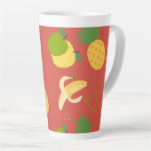 果実パターン カフェラテマグ (右アングル)