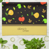 果実パターン キッチンタオル (折り畳み)