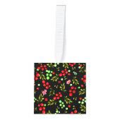 果実パターン キューブオーナメント (正面)