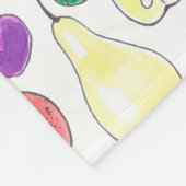 果実パターン フリースブランケット (角)