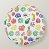 果実パターン ラウンドクッション (裏面)