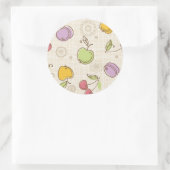 果実パターン ラウンドシール (バッグ)