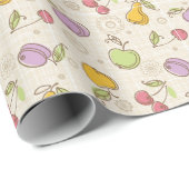 果実パターン ラッピングペーパー (ロールコーナー)