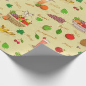 果実パターン ラッピングペーパー (角)