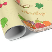 果実パターン ラッピングペーパー (ロールコーナー)