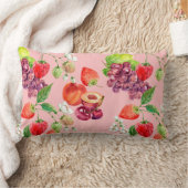 果実パターン ランバークッション (ブランケット)