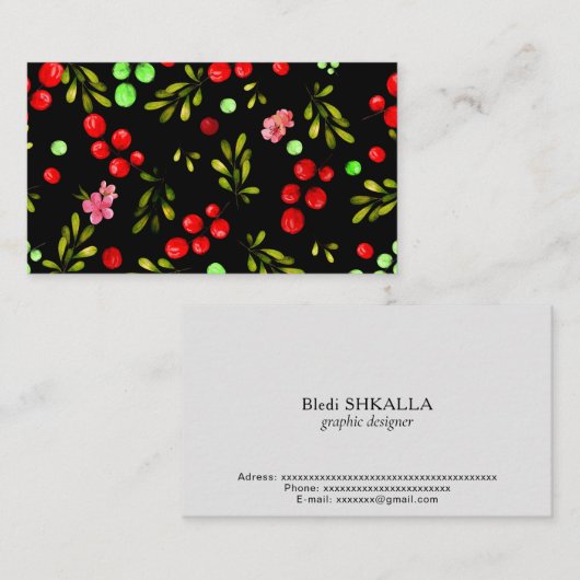 果実パターン 名刺 (正面/裏面)